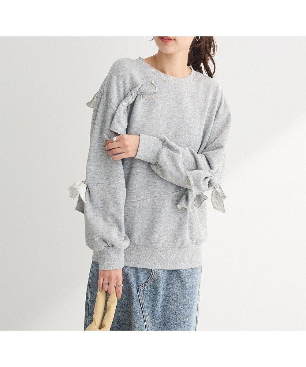 【グリーンパークス/Green Parks】の・SUGAR SPOON リボンスウェット インテリア・キッズ・メンズ・レディースファッション・服の通販 founy(ファニー) 　ファッション　Fashion　レディースファッション　Fashion for Women　トップス・カットソー　Cut & Sew Tops　レディースパーカー・カジュアルフーディー　Casual Hoodies & Sweatshirts　スウェット・クルーネックトップス　Sweatshirts & Crewnecks / Relaxed Fit Sweat Tops　おすすめ　Recommended / Our Picks　アクセサリー　Fashion Accessories　キャップ　Cap, Baseball Cap　シンプル　Simple, Minimal　スウェット / スエット　Sweatshirt, Sweatwear　フェミニン　Feminine, Girly　ポケット　Pocket, Pocket Detail　リボン　Ribbon, Bow　夏　Summer　春　Spring　S/S・春夏　SS, Spring/Summer, Warm Season　Gray Mixture|ID: prp329100004392237 ipo3291000000032570107