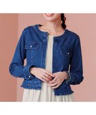 【ティアクラッセ/Tiaclasse】の【洗える】ノーカラーデニムジャケット ブルー|ID: prp329100004392344 ipo3291000000030731318