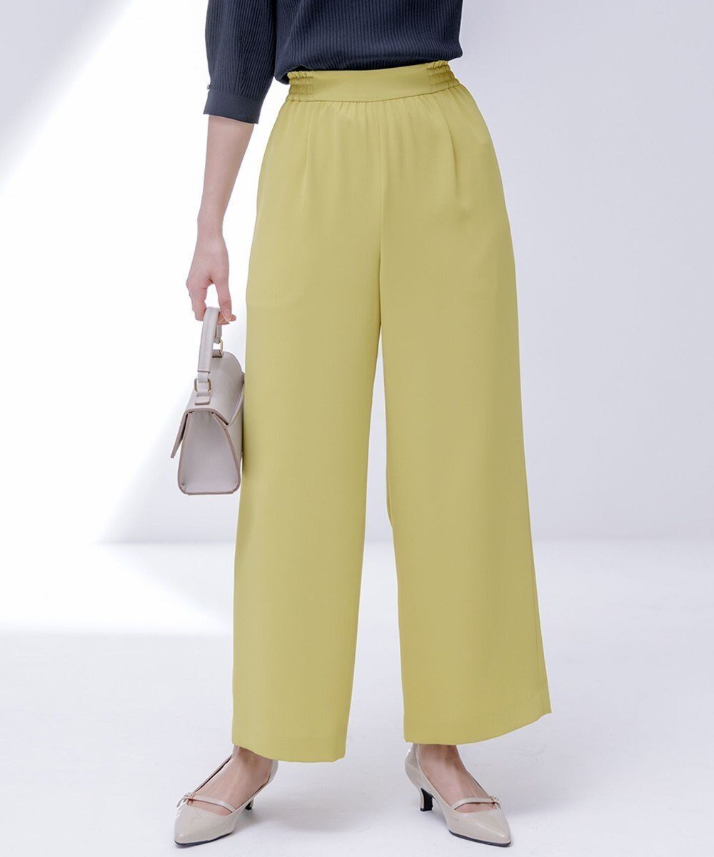 【エニィ スィス/any SiS】の【撥水・接触冷感・UVカット】コンフォートイージー ワイドパンツ インテリア・キッズ・メンズ・レディースファッション・服の通販 founy(ファニー) 　ファッション　Fashion　レディースファッション　Fashion for Women　パンツ　Pants & Trousers　イエロー　Yellow　オレンジ　Orange　春　Spring　秋　Autumn　ギャザー　Gathered, Ruffled　ジャケット　Jacket, Outerwear　ストレッチ　Stretch, Stretchy Fabric　セットアップ　Set-Up, Coordinated Outfit　フロント　Front, Front Design　ベーシック　Basic, Essential　ポケット　Pocket, Pocket Detail　羽織　Haori, Light Jacket　ロング　Long, Long-Length　ワイド　Wide, Wide Fit　S/S・春夏　SS, Spring/Summer, Warm Season　おすすめ　Recommended / Our Picks　夏　Summer　新作・新入荷　New Arrivals / New In　ビジネス 仕事 通勤　Business / Work / Commuting　イエロー|ID: prp329100004393743 ipo3291000000035340709