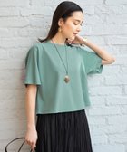 【自由区/JIYU-KU】の【接触冷感・UVカット・吸水速乾・抗菌防臭・洗える】ハイカウントクロップド丈 Tシャツ 人気、トレンドファッション・服の通販 founy(ファニー) ファッション Fashion レディースファッション Fashion for Women トップス・カットソー Cut & Sew Tops シャツ・ブラウス・オフィスカジュアル Elegant Blouses & Button-Ups ロングTシャツ・Tシャツ Longline T-Shirts & Tees カットソー・ベーシックTシャツ Cut-and-Sewn Tops / Stretch Tees & Basics おすすめ Recommended / Our Picks カットソー Cut and Sewn Top クロップド Cropped, Short Length コンパクト Compact, Small Size シンプル Simple, Minimal ストレッチ Stretch, Stretchy Fabric ベーシック Basic, Essential ワイド Wide, Wide Fit 吸水 Absorbent, Quick-Dry 夏 Summer 抗菌 Antibacterial, Bacteria-Resistant 春 Spring S/S・春夏 SS, Spring/Summer, Warm Season 洗える Machine Washable 軽量 Lightweight, Ultra Light thumbnail フロスティグリーン|ID: prp329100004393748 ipo3291000000033711170