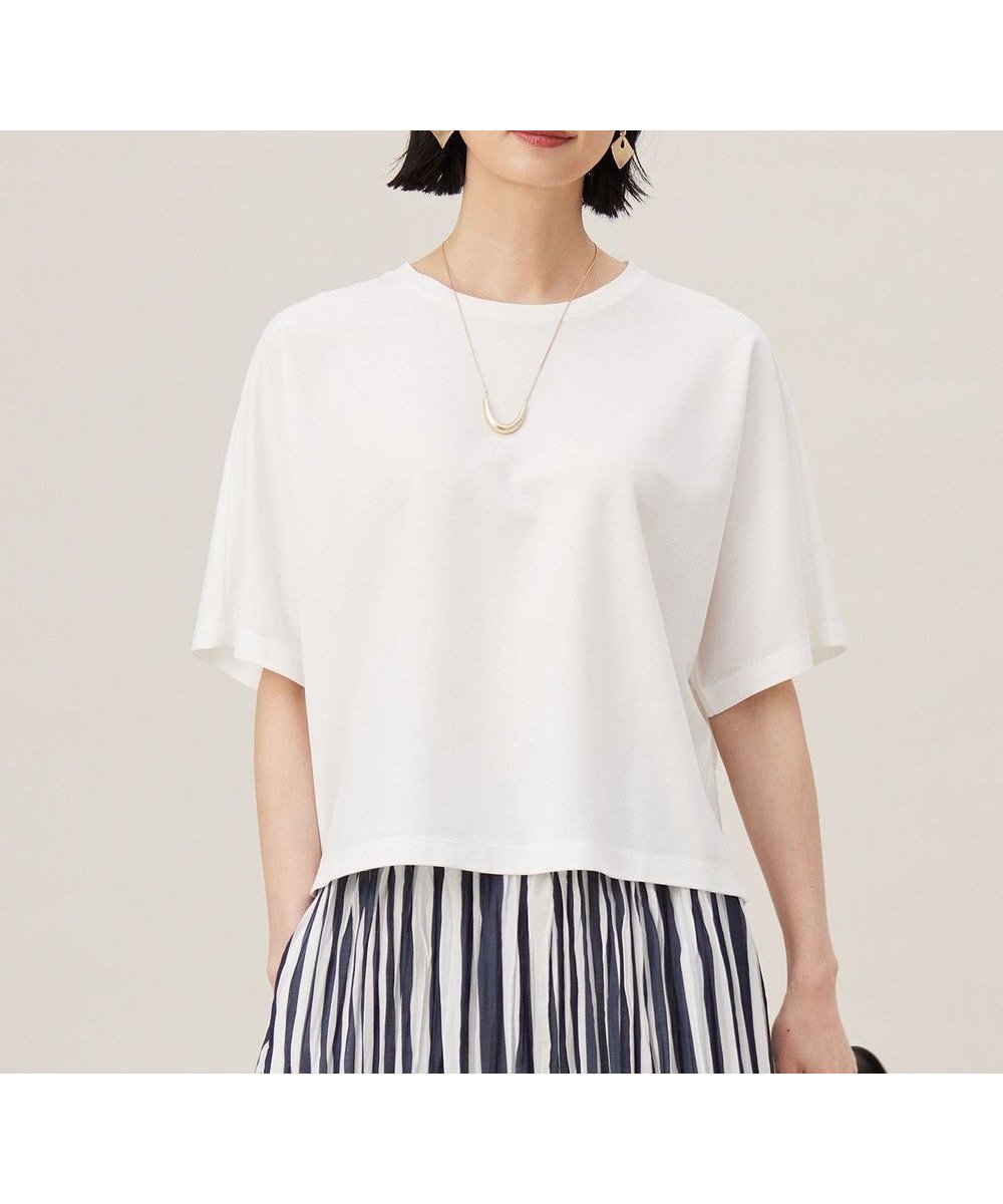 【自由区/JIYU-KU】の【接触冷感・UVカット・吸水速乾・抗菌防臭・洗える】ハイカウントクロップド丈 Tシャツ インテリア・キッズ・メンズ・レディースファッション・服の通販 founy(ファニー) ファッション Fashion レディースファッション Fashion for Women トップス・カットソー Cut & Sew Tops シャツ・ブラウス・オフィスカジュアル Elegant Blouses & Button-Ups ロングTシャツ・Tシャツ Longline T-Shirts & Tees カットソー・ベーシックTシャツ Cut-and-Sewn Tops / Stretch Tees & Basics おすすめ Recommended / Our Picks カットソー Cut and Sewn Top クロップド Cropped, Short Length コンパクト Compact, Small Size シンプル Simple, Minimal ストレッチ Stretch, Stretchy Fabric ベーシック Basic, Essential ワイド Wide, Wide Fit 吸水 Absorbent, Quick-Dry 夏 Summer 抗菌 Antibacterial, Bacteria-Resistant 春 Spring S/S・春夏 SS, Spring/Summer, Warm Season 洗える Machine Washable 軽量 Lightweight, Ultra Light オフ|ID: prp329100004393748 ipo3291000000033711172