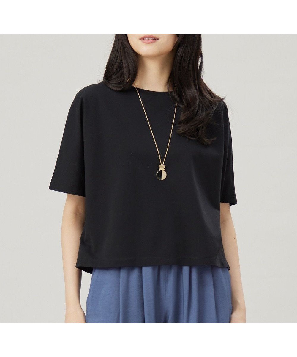 【自由区/JIYU-KU】の【接触冷感・UVカット・吸水速乾・抗菌防臭・洗える】ハイカウントクロップド丈 Tシャツ インテリア・キッズ・メンズ・レディースファッション・服の通販 founy(ファニー) ファッション Fashion レディースファッション Fashion for Women トップス・カットソー Cut & Sew Tops シャツ・ブラウス・オフィスカジュアル Elegant Blouses & Button-Ups ロングTシャツ・Tシャツ Longline T-Shirts & Tees カットソー・ベーシックTシャツ Cut-and-Sewn Tops / Stretch Tees & Basics おすすめ Recommended / Our Picks カットソー Cut and Sewn Top クロップド Cropped, Short Length コンパクト Compact, Small Size シンプル Simple, Minimal ストレッチ Stretch, Stretchy Fabric ベーシック Basic, Essential ワイド Wide, Wide Fit 吸水 Absorbent, Quick-Dry 夏 Summer 抗菌 Antibacterial, Bacteria-Resistant 春 Spring S/S・春夏 SS, Spring/Summer, Warm Season 洗える Machine Washable 軽量 Lightweight, Ultra Light ブラック|ID: prp329100004393748 ipo3291000000033711173