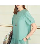 【自由区/JIYU-KU】の【SHIHOさんコラボ・洗える】バックサテンジョーゼット ブラウス フロスティグリーン|ID: prp329100004393751 ipo3291000000032638738