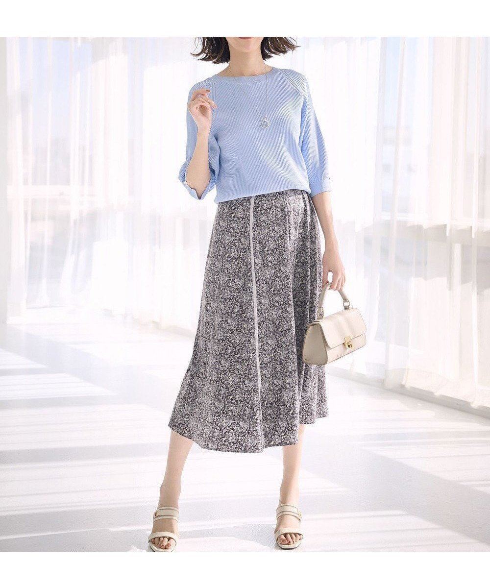 【エニィ スィス/any SiS】の【洗える】ラインポイントフラワー スカート 人気、トレンドファッション・服の通販 founy(ファニー) 　ファッション　Fashion　レディースファッション　Fashion for Women　スカート　Skirts　ウォッシャブル　Machine Washable　春　Spring　洗える　Machine Washable　カットソー　Cut and Sewn Top　シンプル　Simple, Minimal　ジャケット　Jacket, Outerwear　ストレッチ　Stretch, Stretchy Fabric　バランス　Balance, Style Balance　パイピング　Piping, Trim Design　パーカー　Hoodie, Parka　フラワー　Flower, Floral　フレア　Flare, Flared　プリント　Print, Printed Pattern　モノトーン　Monotone, Black and White　S/S・春夏　SS, Spring/Summer, Warm Season　おすすめ　Recommended / Our Picks　夏　Summer　新作・新入荷　New Arrivals / New In　 other-1|ID: prp329100004393824 ipo3291000000032758240