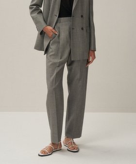 【エイトン/ATON】のWOOL LINEN SHARKSKIN テーパードタックパンツ 人気、トレンドファッション・服の通販 founy(ファニー) ファッション Fashion レディースファッション WOMEN パンツ Pants ジャケット Jacket ダブル Double リネン Linen 再入荷 Restock/Back In Stock/Re Arrival 夏 Summer 春 Spring S/S・春夏 Ss・Spring/Summer |ID:prp329100004393832