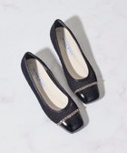 【ブリジット バーキン/Bridget Birkin】の【Bridget Birkin Walk】チェーンアクセントスクエアパンプス 人気、トレンドファッション・服の通販 founy(ファニー) ファッション Fashion レディースファッション Fashion for Women チェーン Chain, Chain Strap チュール Tulip, Tulip Motif 切替 Switching, Contrast Panel thumbnail ブラックコンビ|ID: prp329100004393923 ipo3291000000032733536