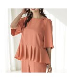 【エニィ スィス/any SiS】の【撥水・接触冷感・UVカット】コンフォートイージーペプラム ブラウス オレンジ|ID: prp329100004394001 ipo3291000000034296085