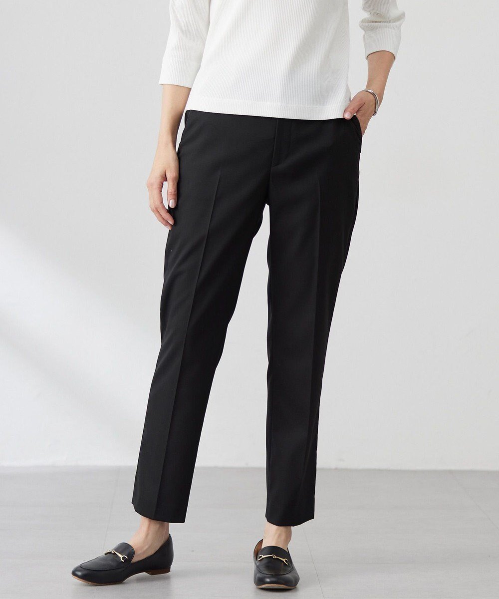 【ジェイ プレス/J.PRESS】の【洗える】CARREMAN 2WAY テーパード パンツ インテリア・キッズ・メンズ・レディースファッション・服の通販 founy(ファニー) 　ファッション　Fashion　レディースファッション　Fashion for Women　パンツ　Pants & Trousers　センター　Center, Center Line　テーパード　Tapered, Tapered Pants　バランス　Balance, Style Balance　フロント　Front, Front Design　ポケット　Pocket, Pocket Detail　ワンポイント　One Point, Statement Accent　夏　Summer　春　Spring　S/S・春夏　SS, Spring/Summer, Warm Season　洗える　Machine Washable　ブラック系|ID: prp329100004394009 ipo3291000000035636324