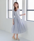 【ティアクラッセ/Tiaclasse】の【洗える】ベルト付きストライプワンピース サックス|ID: prp329100004395042 ipo3291000000033006601