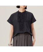 【自由区/JIYU-KU】の【SHIHOさん着用・洗える】ソフトリネンフリルディティール ブラウス ネイビー|ID: prp329100004395052 ipo3291000000033591183