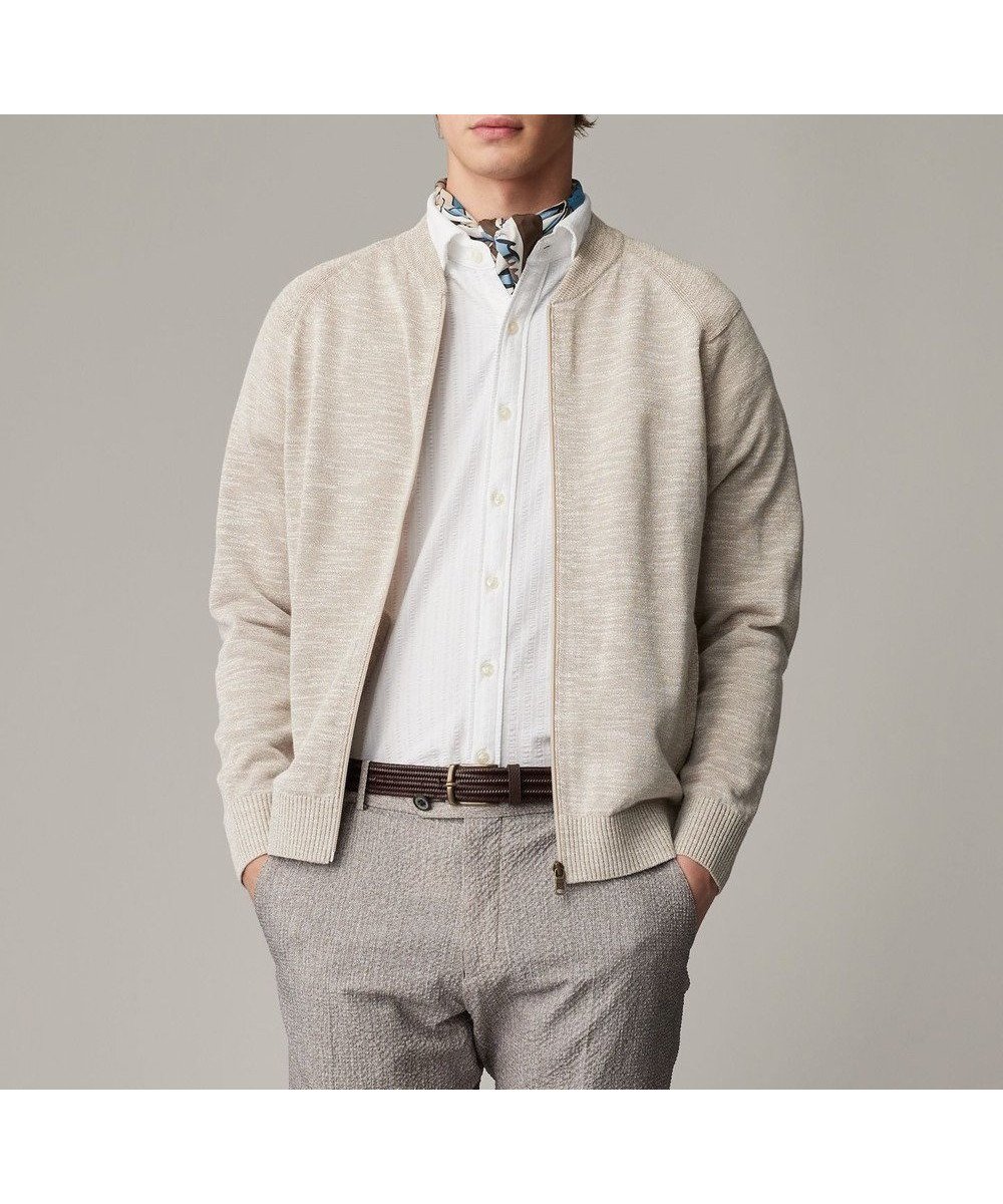【ジョセフ アブード/JOSEPH ABBOUD / MEN】の【イタリア糸使用/清涼感/軽い/洗える/サスティナブル】スラブギマ ニット ジップ ブルゾン インテリア・キッズ・メンズ・レディースファッション・服の通販 founy(ファニー) 　ファッション　Fashion　メンズファッション　Men's Style Online　トップス・カットソー　Tops/Tshirt/Men　ニット　Knit Tops　カーディガン　Cardigans　アンサンブル　Ensemble　イタリア　Italy　春　Spring　洗える　Washable　カーディガン　Cardigan　コーティング　Coating　ジップ　Zip　ブルゾン　Blouson　ベスト　Vest　S/S・春夏　Ss・Spring/Summer　夏　Summer　ベージュ系|ID: prp329100004398008 ipo3291000000032536845