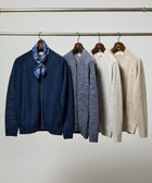 【ジョセフ アブード/JOSEPH ABBOUD / MEN】の【イタリア糸使用/清涼感/軽い/洗える/サスティナブル】スラブギマ ニット ジップ ブルゾン ネイビー系|ID: prp329100004398008 ipo3291000000032536847