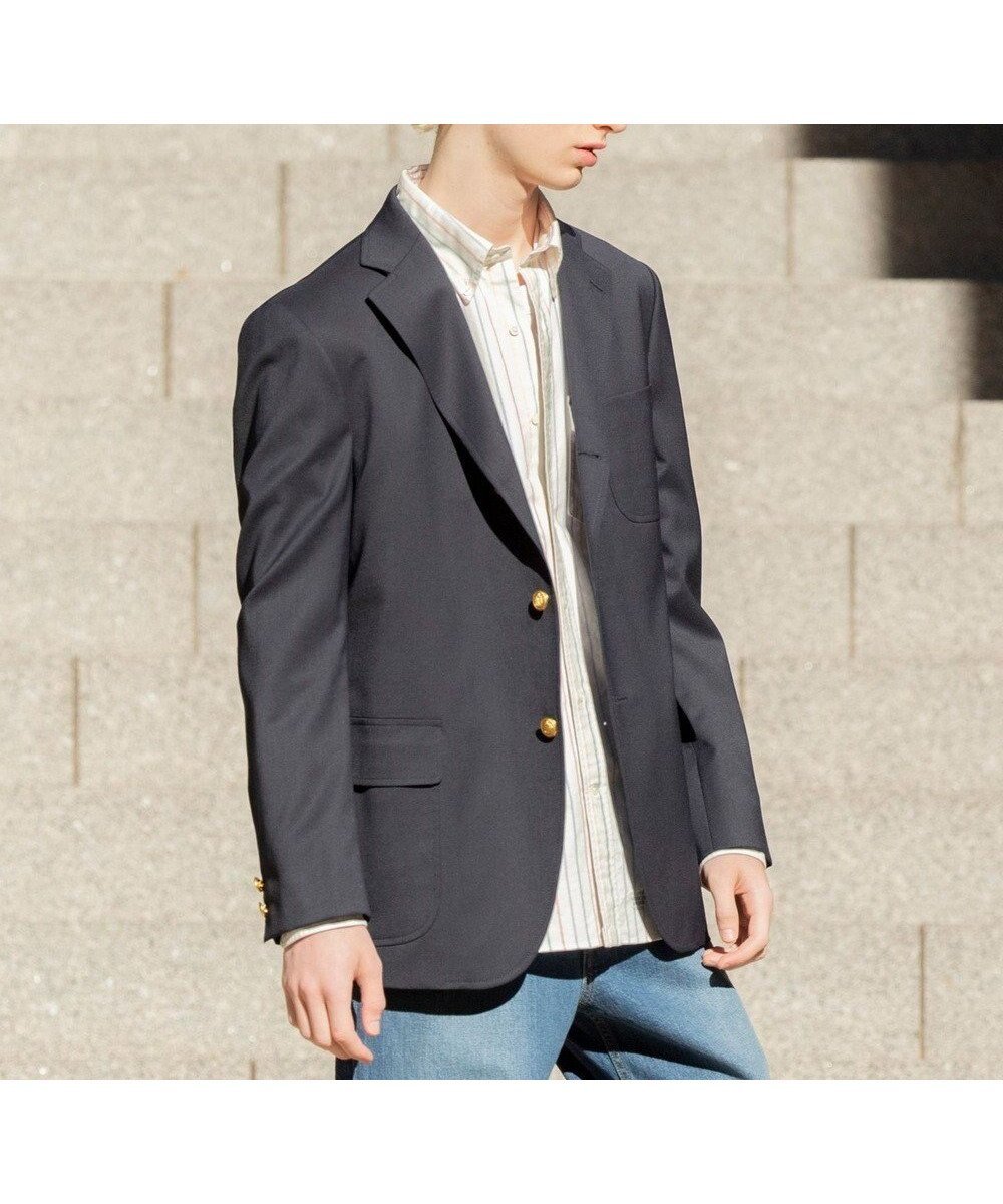 【ジェイ プレス/J.PRESS / MEN】の【 1st BLAZER】TWメリノウールライトギャバ 3B / 背抜き インテリア・キッズ・メンズ・レディースファッション・服の通販 founy(ファニー) 　ファッション　Fashion　メンズファッション　MEN　アウター　Coats Outerwear/Men　テーラードジャケット　Tailored Jackets　春　Spring　キャップ　Cap　今季　This Season　ショルダー　Shoulder　ジャケット　Jacket　ストレッチ　Stretch　定番　Standard　パイピング　Piping　パッチ　Patch　フラップ　Flap　ボックス　Box　A/W・秋冬　Aw・Autumn/Winter・Fw・Fall-Winter　S/S・春夏　Ss・Spring/Summer　夏　Summer　ネイビー系|ID: prp329100004398016 ipo3291000000031139024