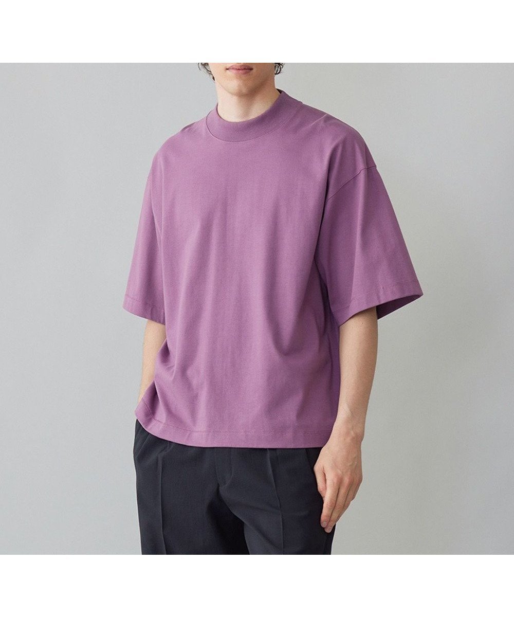 【アンフィーロ/UNFILO / MEN】の【接触冷感/吸水速乾/抗菌防臭/UVケア】ビューティーフォルム 半袖TEE 24年春夏商品 インテリア・キッズ・メンズ・レディースファッション・服の通販 founy(ファニー) 　ファッション　Fashion　メンズファッション　Fashion for Men　トップス・カットソー　Cut & Sew Tops　メンズシャツ　Shirts　インナー　Innerwear　春　Spring　カットソー　Cut and Sewn Top　吸水　Absorbent, Quick-Dry　抗菌　Antibacterial, Bacteria-Resistant　ジャケット　Jacket, Outerwear　長袖　Long Sleeve, Full Sleeve　フォルム　Silhouette, Form　半袖　Short Sleeve, Half Sleeve　ワイド　Wide, Wide Fit　S/S・春夏　SS, Spring/Summer, Warm Season　夏　Summer　パープル|ID: prp329100004398055 ipo3291000000033246055