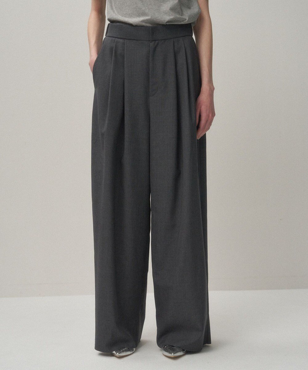 【エイトン/ATON】のWOOL TROPICAL ワイドイージーパンツ インテリア・キッズ・メンズ・レディースファッション・服の通販 founy(ファニー) 　ファッション　Fashion　レディースファッション　Fashion for Women　パンツ　Pants & Trousers　スーツ　Suit, Formalwear　メンズ　Men's, Menswear　リラックス　Relax, Relaxed Fit　再入荷　Restock / Back in Stock　夏　Summer　S/S・春夏　SS, Spring/Summer, Warm Season　A/W・秋冬　Autumn/Winter　GRAY|ID: prp329100004398184 ipo3291000000033253638