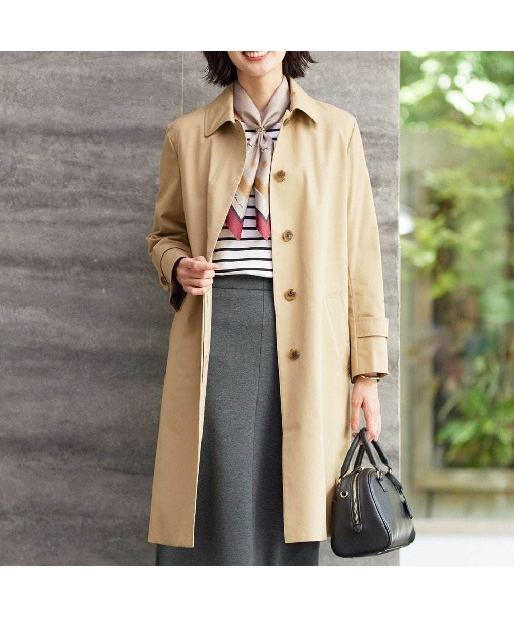 【ジェイ プレス/J.PRESS】の60/2コンパクトギャバ ステンカラーコート 人気、トレンドファッション・服の通販 founy(ファニー) 　ファッション　Fashion　レディースファッション　WOMEN　アウター　Coat Outerwear　コート　Coats　ジャケット　Jackets　インド　India　エレガント 上品　Elegant　秋　Autumn/Fall　シンプル　Simple　ジャケット　Jacket　チェック　Check　ドレープ　Drape　定番　Standard　ライナー　Liner　ロング　Long　A/W・秋冬　Aw・Autumn/Winter・Fw・Fall-Winter　 other-1|ID: prp329100004398196 ipo3291000000031929824