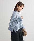 【グリーンパークス/Green Parks】の・Petit Fleur ブークレワイドニット Blue|ID: prp329100004398205 ipo3291000000032575705