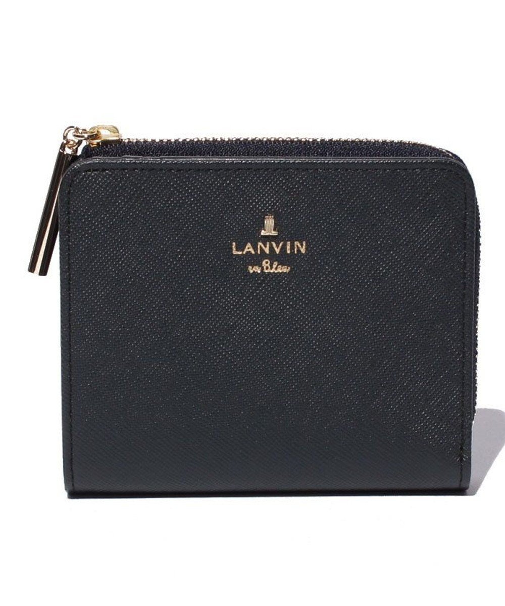 【ランバン オン ブルー/LANVIN en Bleu】のリュクサンブール 2つ折り財布 Lファスナー インテリア・キッズ・メンズ・レディースファッション・服の通販 founy(ファニー) 　ファッション　Fashion　レディースファッション　WOMEN　財布　Wallets　シンプル　Simple　フロント　Front　プリント　Print　メタル　Metal　モチーフ　Motif　財布　Wallet　ダークネイビー|ID: prp329100004398325 ipo3291000000030743838