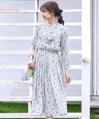 【ティアクラッセ/Tiaclasse】の【新色追加・洗える】花柄フリルドレープワンピース ミント|ID: prp329100004398443 ipo3291000000031214299