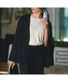 【23区/NIJYUSANKU】の【洗える/吸水速乾/UVカット/接触冷感】ストレッチジョーゼット ノーカラー ジャケット ブラック系|ID: prp329100004398506 ipo3291000000031661807