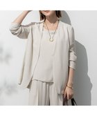 【23区/NIJYUSANKU】の【洗える/吸水速乾/UVカット/接触冷感】ストレッチジョーゼット ノーカラー ジャケット ベージュ系|ID: prp329100004398506 ipo3291000000031707715