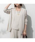 【23区/NIJYUSANKU】の【洗える/吸水速乾/UVカット/接触冷感】ストレッチジョーゼット ノーカラー ジャケット ベージュ系|ID: prp329100004398506 ipo3291000000032297521