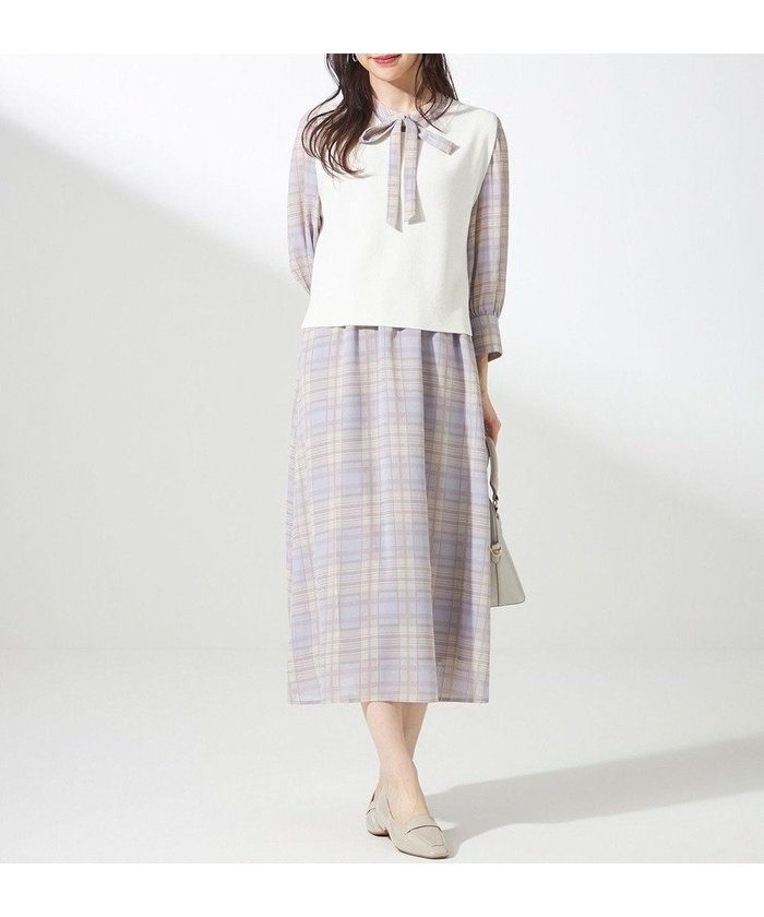 【エニィ スィス/any SiS】の【2SET】ニットジレワンピース セット インテリア・キッズ・メンズ・レディースファッション・服の通販 founy(ファニー) https://founy.com/ ファッション Fashion レディースファッション WOMEN アウター Coat Outerwear 春 Spring シアー Sheer スリーブ Sleeve セットアップ Set Up チェック Check フィット Fit フレア Flare プリント Print リボン Ribbon ループ Loop S/S・春夏 Ss・Spring/Summer 夏 Summer エレガント 上品 Elegant |ID: prp329100004398602 ipo3291000000031966355