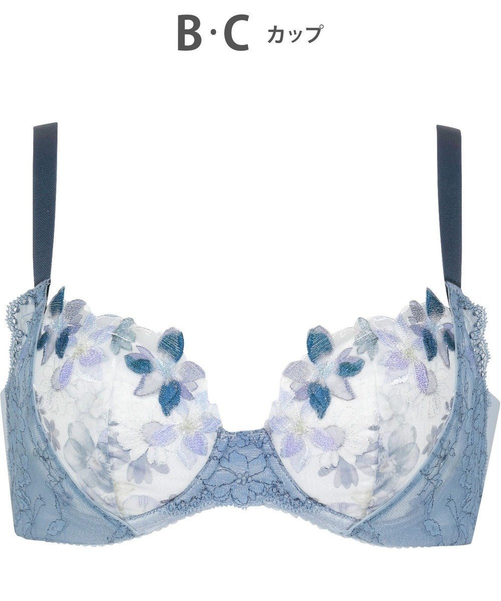 【ワコール/WACOAL】の【重力に負けないバストケアBra】 ブラジャー バストを重力から守る まる胸キープ 脇高設計 サイドから背中のラインすっきり レディース BRB414 /ワコール インテリア・キッズ・メンズ・レディースファッション・服の通販 founy(ファニー) 　ファッション　Fashion　レディースファッション　Fashion for Women　アンダー　Underwear Essentials　ブラジャー　Bra, Lingerie　ワイヤー　Wire, Wired Bra　グレイッシュブルー|ID: prp329100004398660 ipo3291000000032768022