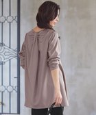 【ティアクラッセ/Tiaclasse】の【洗える】キーネックバックツイストポンチチュニックブラウス ピンクモカ|ID: prp329100004398763 ipo3291000000031720048
