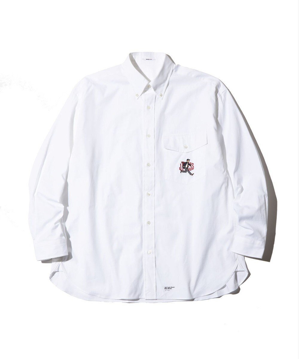 【ジェイ プレス/J.PRESS / MEN】の【AaronChang】【UNISEX】バギーフィット オックスフォードシャツ/B.D 人気、トレンドファッション・服の通販 founy(ファニー) 　ファッション　Fashion　レディースファッション　WOMEN　トップス・カットソー　Tops/Tshirt　シャツ/ブラウス　Shirts/Blouses　アイビー　Ivy　イラスト　Illustration　コラボ　Collaboration　コレクション　Collection　雑誌　Magazine　定番　Standard　パッチ　Patch　フラップ　Flap　プリント　Print　ポケット　Pocket　羽織　Haori　ユニセックス　Unisex　ルーズ　Loose　A/W・秋冬　Aw・Autumn/Winter・Fw・Fall-Winter　S/S・春夏　Ss・Spring/Summer　夏　Summer　エレガント 上品　Elegant　 other-1|ID: prp329100004398961 ipo3291000000031885837