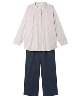 【ワコール 睡眠科学/wacoal suimin】のパジャマ 長袖 長ズボン 綿混(本体) レディース YDX509 睡眠科学/ワコール 人気、トレンドファッション・服の通販 founy(ファニー) ファッション Fashion レディースファッション Fashion for Women トップス・カットソー Cut & Sew Tops スタイリッシュ Stylish, Fashionable ストライプ Stripe, Striped Pattern パジャマ Pajamas, Sleepwear パターン Pattern, Design Print ボトム Bottoms, Lower Wear 無地 Plain, Solid Color 長袖 Long Sleeve, Full Sleeve |ID:prp329100004399002
