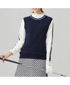 【23区 ゴルフ/NIJYUSANKU GOLF】の【WOMEN】【ウォッシャブル】コットンブレンドサイドロゴベスト ネイビー系|ID: prp329100004399123 ipo3291000000031662214