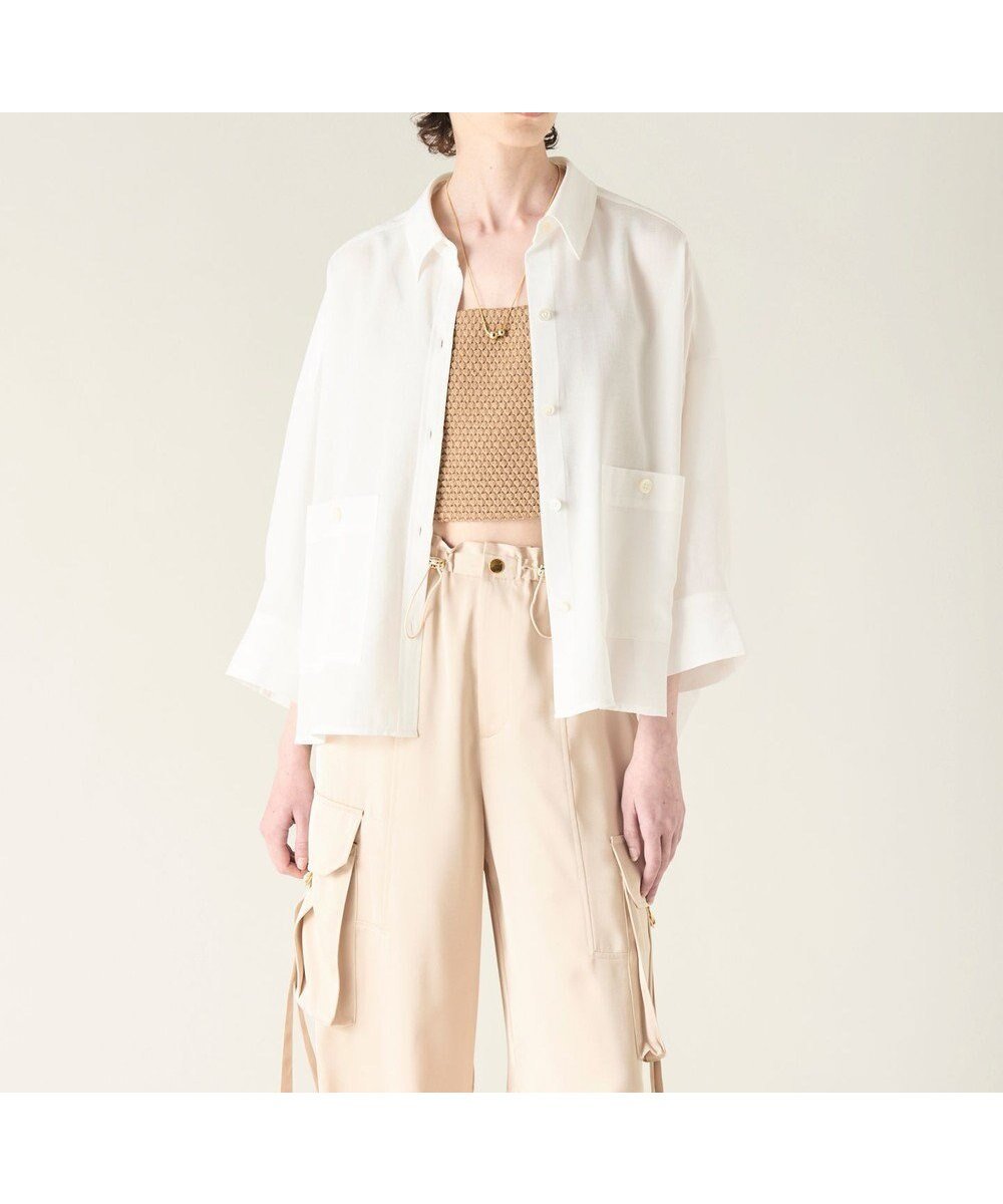 【グレース コンチネンタル/GRACE CONTINENTAL】のコクーンシルエットシャツ 人気、トレンドファッション・服の通販 founy(ファニー) 　ファッション　Fashion　レディースファッション　WOMEN　トップス・カットソー　Tops/Tshirt　シャツ/ブラウス　Shirts/Blouses　ツイル　Twill　デニム　Denim　ベーシック　Basic　リネン　Linen　夏　Summer　S/S・春夏　Ss・Spring/Summer　A/W・秋冬　Aw・Autumn/Winter・Fw・Fall-Winter　 other-1|ID: prp329100004399146 ipo3291000000031774973