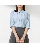 【ジェイ プレス/J.PRESS】の【洗える】BEZ空羽ストライプ 前開き シャツカラー ブラウス シーブルー系1|ID: prp329100004399394 ipo3291000000030747956