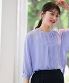 【エニィ スィス/any SiS】の【洗える】ドルマンスリーブ ブラウス 人気、トレンドファッション・服の通販 founy(ファニー) ファッション Fashion レディースファッション WOMEN トップス・カットソー Tops/Tshirt シャツ/ブラウス Shirts/Blouses おすすめ Recommend とろみ Thickness シャーリング Shirring シンプル Simple ジョーゼット Georgette ストライプ Stripe スリット Slit セットアップ Set Up ドット Dot ボトム Bottom エレガント 上品 Elegant 再入荷 Restock/Back In Stock/Re Arrival 夏 Summer 春 Spring S/S・春夏 Ss・Spring/Summer 洗える Washable thumbnail ブルーストライプ|ID: prp329100004399665 ipo3291000000030748988