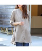 【ティアクラッセ/Tiaclasse】の【洗える】ヴィンテージサテンチュニックブラウス グレージュ|ID: prp329100004399815 ipo3291000000031185114