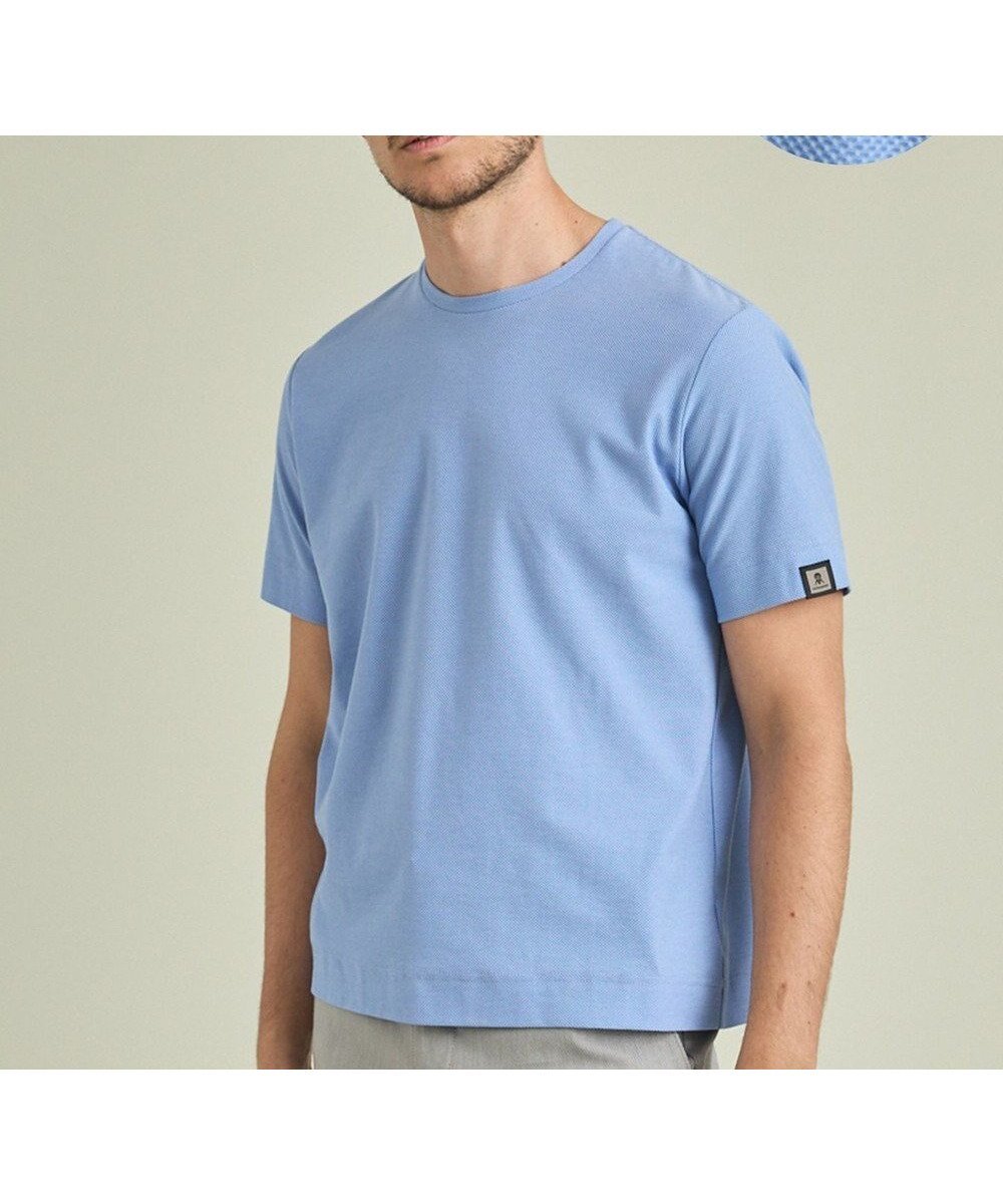 【五大陸/gotairiku / MEN】の仕事で着られるTシャツ【サラサラ/よれにくい/透けにくい】キレイめ 鹿の子 ビズTシャツ インテリア・キッズ・メンズ・レディースファッション・服の通販 founy(ファニー) ファッション Fashion メンズファッション Fashion for Men トップス・カットソー Cut & Sew Tops メンズシャツ Shirts イタリア Italy インナー Innerwear 春 Spring カットソー Cut and Sewn Top 吸水 Absorbent, Quick-Dry 鹿の子 Piqué, Kanoko Fabric シェイプ Shape, Slim Fit ジャケット Jacket, Outerwear 定番 Standard, Basic Item 人気 Popular, Best Seller パターン Pattern, Design Print フィット Fit, Slim Fit ベーシック Basic, Essential S/S・春夏 SS, Spring/Summer, Warm Season 日本製 Made In Japan 夏 Summer ビジネス 仕事 通勤 Business / Work / Commuting サックスブルー系|ID: prp329100004401021 ipo3291000000034188466