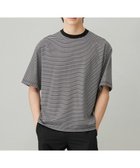 【アンフィーロ/UNFILO / MEN】の【ストレッチ/接触冷感/UVケア】スマート ストレッチ ワイドTEE ブラックボーダー|ID: prp329100004401035 ipo3291000000031143024