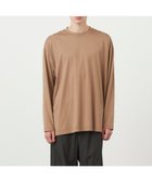【エイトン/ATON】のSUVIN60/2 オーバーサイズ L/S Tシャツ - UNISEX CAMEL|ID: prp329100004401298 ipo3291000000032039179