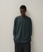 【エイトン/ATON】のSUVIN60/2 オーバーサイズ L/S Tシャツ - UNISEX GREEN|ID: prp329100004401298 ipo3291000000032039180