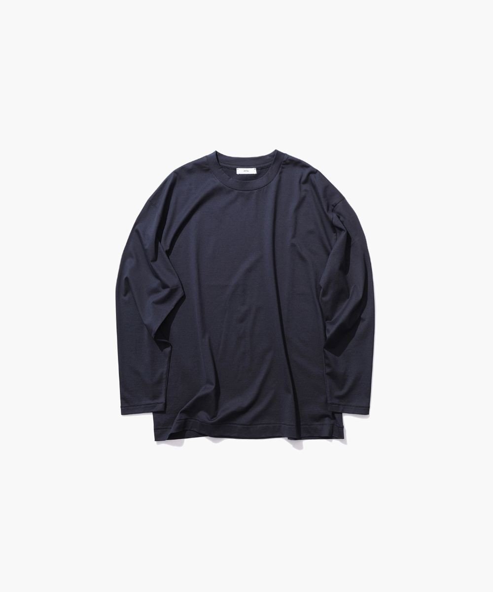 【エイトン/ATON】のSUVIN60/2 オーバーサイズ L/S Tシャツ - UNISEX インテリア・キッズ・メンズ・レディースファッション・服の通販 founy(ファニー) 　ファッション　Fashion　レディースファッション　WOMEN　トップス・カットソー　Tops/Tshirt　シャツ/ブラウス　Shirts/Blouses　ロング / Tシャツ　T-Shirts　カットソー　Cut and Sewn　ユニセックス　Unisex　インド　India　カットソー　Cut And Sew　ジャージー　Jersey　スリーブ　Sleeve　ロング　Long　夏　Summer　定番　Standard　S/S・春夏　Ss・Spring/Summer　A/W・秋冬　Aw・Autumn/Winter・Fw・Fall-Winter　NAVY|ID: prp329100004401298 ipo3291000000032039181