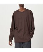 【エイトン/ATON】のSUVIN60/2 オーバーサイズ L/S Tシャツ - UNISEX BURGUNDY|ID: prp329100004401298 ipo3291000000032039182