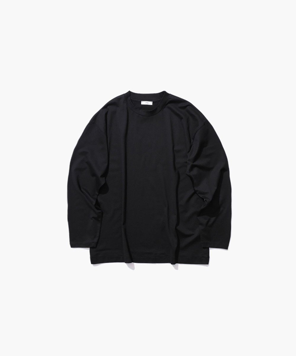 【エイトン/ATON】のSUVIN60/2 オーバーサイズ L/S Tシャツ - UNISEX インテリア・キッズ・メンズ・レディースファッション・服の通販 founy(ファニー) 　ファッション　Fashion　レディースファッション　Fashion for Women　トップス・カットソー　Cut & Sew Tops　シャツ・ブラウス・オフィスカジュアル　Elegant Blouses & Button-Ups　ロングTシャツ・Tシャツ　Longline T-Shirts & Tees　カットソー・ベーシックTシャツ　Cut-and-Sewn Tops / Stretch Tees & Basics　ユニセックス　Unisex, Genderless　インド　Indian Textile　カットソー　Cut and Sewn Top　スリーブ　Sleeve, Long Sleeve / Short Sleeve　ロング　Long, Long-Length　夏　Summer　定番　Standard, Basic Item　S/S・春夏　SS, Spring/Summer, Warm Season　A/W・秋冬　Autumn/Winter　BLACK|ID: prp329100004401298 ipo3291000000034983357