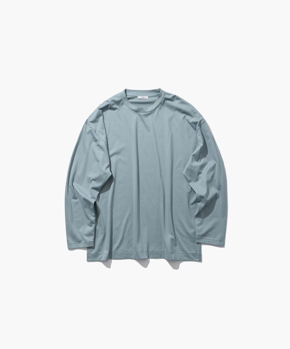【エイトン/ATON】のSUVIN60/2 オーバーサイズ L/S Tシャツ - UNISEX インテリア・キッズ・メンズ・レディースファッション・服の通販 founy(ファニー) 　ファッション　Fashion　レディースファッション　Fashion for Women　トップス・カットソー　Cut & Sew Tops　シャツ・ブラウス・オフィスカジュアル　Elegant Blouses & Button-Ups　ロングTシャツ・Tシャツ　Longline T-Shirts & Tees　カットソー・ベーシックTシャツ　Cut-and-Sewn Tops / Stretch Tees & Basics　ユニセックス　Unisex, Genderless　インド　Indian Textile　カットソー　Cut and Sewn Top　スリーブ　Sleeve, Long Sleeve / Short Sleeve　ロング　Long, Long-Length　夏　Summer　定番　Standard, Basic Item　S/S・春夏　SS, Spring/Summer, Warm Season　A/W・秋冬　Autumn/Winter　SAX|ID: prp329100004401298 ipo3291000000034983361