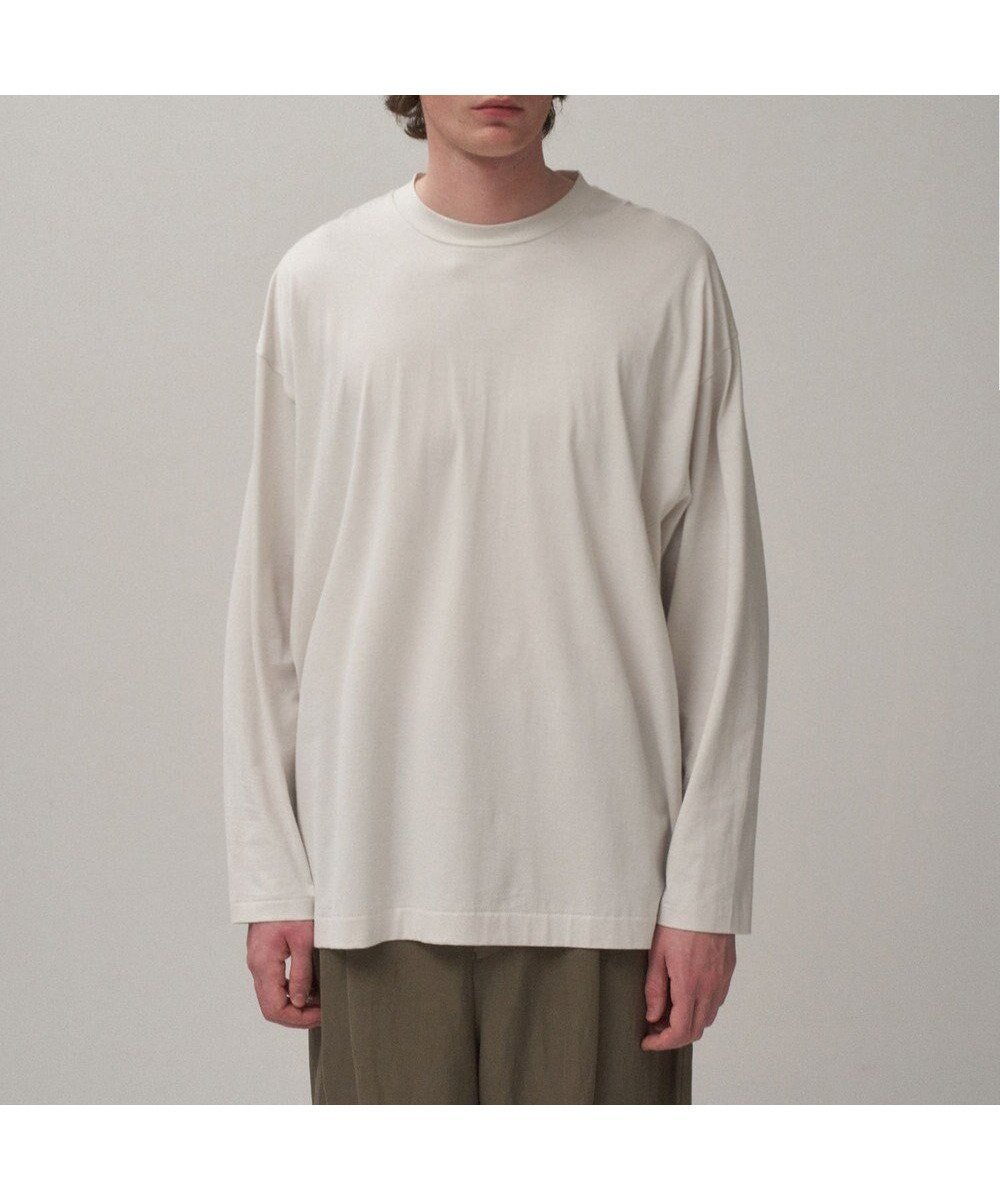 【エイトン/ATON】のSUVIN60/2 オーバーサイズ L/S Tシャツ - UNISEX インテリア・キッズ・メンズ・レディースファッション・服の通販 founy(ファニー) 　ファッション　Fashion　レディースファッション　Fashion for Women　トップス・カットソー　Cut & Sew Tops　シャツ・ブラウス・オフィスカジュアル　Elegant Blouses & Button-Ups　ロングTシャツ・Tシャツ　Longline T-Shirts & Tees　カットソー・ベーシックTシャツ　Cut-and-Sewn Tops / Stretch Tees & Basics　ユニセックス　Unisex, Genderless　インド　Indian Textile　カットソー　Cut and Sewn Top　スリーブ　Sleeve, Long Sleeve / Short Sleeve　ロング　Long, Long-Length　夏　Summer　定番　Standard, Basic Item　S/S・春夏　SS, Spring/Summer, Warm Season　A/W・秋冬　Autumn/Winter　WARM WHITE|ID: prp329100004401298 ipo3291000000035216081