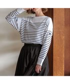 【23区/NIJYUSANKU】の【洗える】Armor-lux クロップドボーダー カットソー オフ×ブラウン|ID: prp329100004401411 ipo3291000000031984161