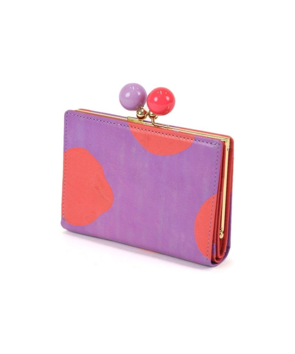 【ツモリチサト キャリー/tsumori chisato CARRY】のズームドット がま口 2つ折り財布 インテリア・キッズ・メンズ・レディースファッション・服の通販 founy(ファニー) 　ファッション　Fashion　レディースファッション　Fashion for Women　ミニ財布・二つ折り財布　Wallets & Card Cases　ドット　Polka Dot, Dot Pattern　ネコ　Cat, Feline Motif　手描き　Hand-Drawn, Illustrated　財布　Wallet, Purse　パープル|ID: prp329100004401435 ipo3291000000032733402
