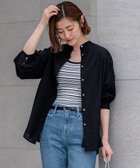 【23区/NIJYUSANKU】の【一部店舗限定】シアー リネン ミックス シャツ ブラック系|ID: prp329100004401757 ipo3291000000031963712