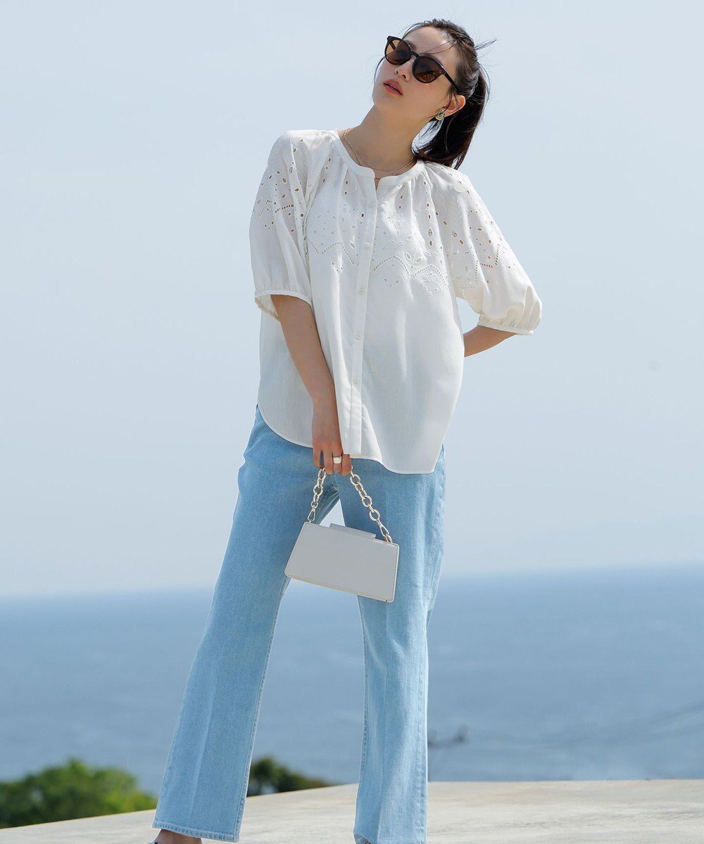 【エニィ スィス/any SiS】の【美Denimシリーズ】センタープレスセミフレア デニム インテリア・キッズ・メンズ・レディースファッション・服の通販 founy(ファニー) 　ファッション　Fashion　レディースファッション　Fashion for Women　パンツ　Pants & Trousers　デニムパンツ・ジーンズ・美脚デニム　Denim Jeans & Pants　インディゴ　Indigo Denim　ウォッシャブル　Machine Washable　春　Spring　コンパクト　Compact, Small Size　ストレッチ　Stretch, Stretchy Fabric　ストレート　Straight, Straight Cut　センター　Center, Center Line　デニム　Denim, Jeans Material　フレア　Flare, Flared　ポケット　Pocket, Pocket Detail　S/S・春夏　SS, Spring/Summer, Warm Season　おすすめ　Recommended / Our Picks　夏　Summer　新作・新入荷　New Arrivals / New In　ブリーチインディゴ|ID: prp329100004401864 ipo3291000000032658903