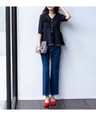 【エニィ スィス/any SiS】の【美Denimシリーズ】センタープレスセミフレア デニム インディゴ|ID: prp329100004401864 ipo3291000000033568865